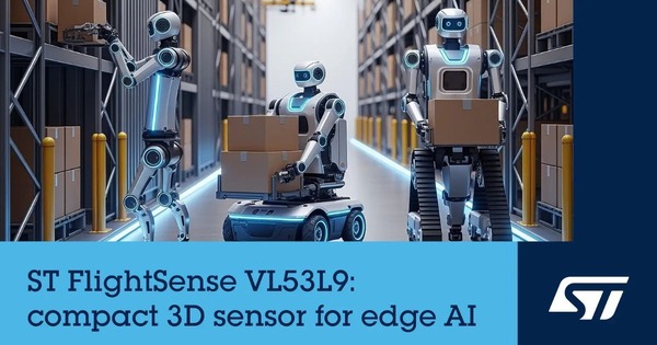 ロボット・AR/VR向け小型3D LiDAR「VL53L9」をSTマイクロ
