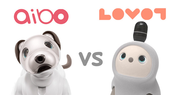 本日発表されたGROOVE Xの「LOVOT」とソニーの「aibo」、スペック