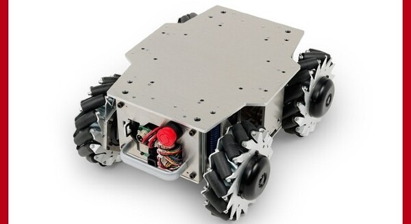 ヴイストンが可搬重量約40kgのメカナムホイール搭載、研究開発用台車