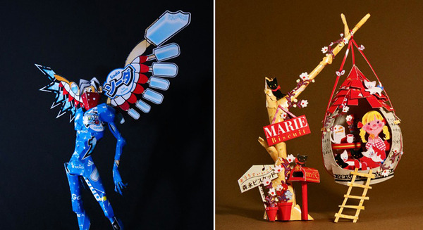 元の空き箱の製品なにかわかる？空き箱が夢あふれるアートに大変身