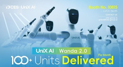 中国UniX AIが新型ヒューマノイドWandaをCESで公開予定、月100台の量産体制へ 画像