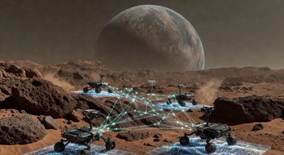 火星模擬地形で3台のロボットが協調SLAM：通信が途切れる環境での挑戦【話題の最新論文】 画像