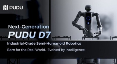 次世代産業用セミヒューマノイド「PUDU D7」をPudu Roboticsが発表 エンボディドAIを基盤に作業を通じて自律進化 画像