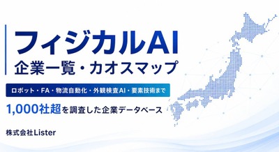 フィジカルAI企業1,000社超を調査、注目100社を厳選したカオスマップ公開 Lister 画像