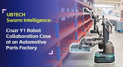 UBTECHが新型ヒューマノイド「Cruzr Y1」の群知能稼働動画を公開 自動車部品工場で原材料搬送を自動化 画像