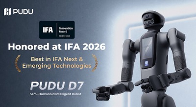 Pudu RoboticsのセミヒューマノイドD7、IFAでイノベーション賞を獲得 産業・小売・接客に対応 画像