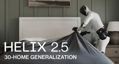 Figure AI、ヒューマノイド向け頭脳「Helix 2.5」を発表 未知の住宅30軒で家事タスクを実演 画像