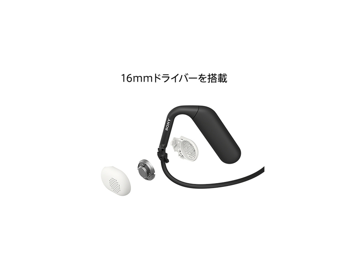 耳の前にスピーカーが浮くソニーのスポーツギア、オフイヤーヘッドホン『Float Run』2月発売　ソニーストアで先行展示中