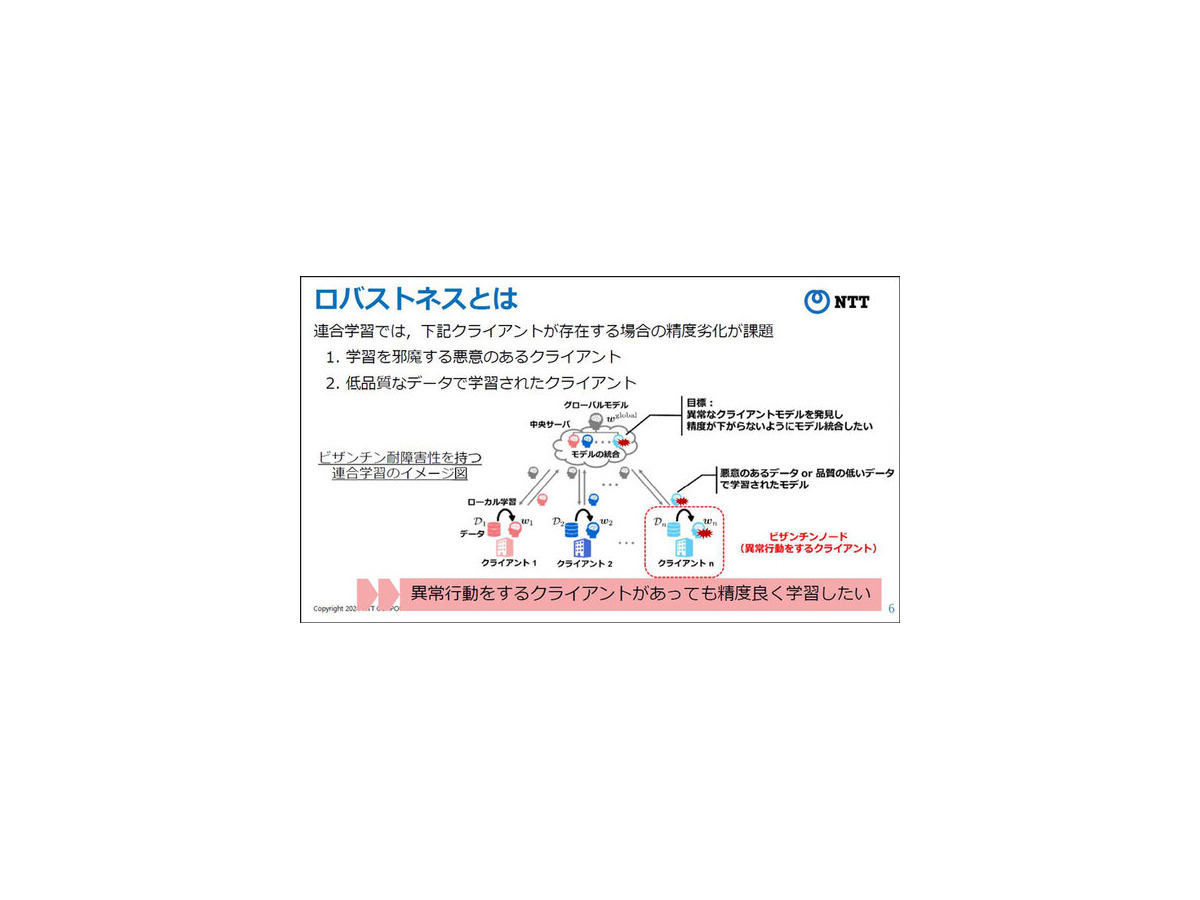 NTT【世界初】連合学習においてAIモデルに異常や悪意がある場合でも高精度に学習できるモメンタムスクリーニング技術手法を発表