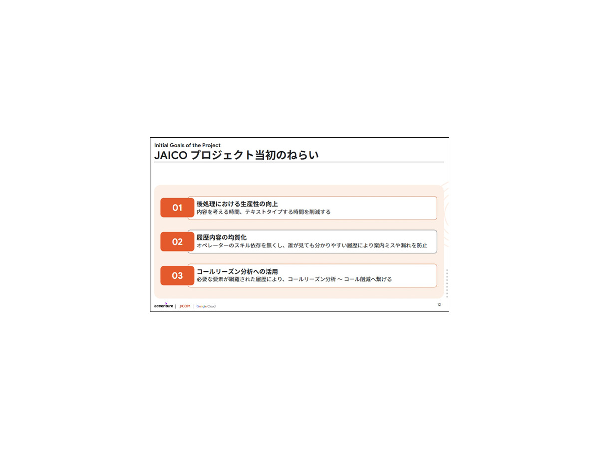JCOMがGoogle Geminiを活用した生成AIをコールセンターに本格導入　アクセンチュアが開発支援　月1,500時間の省力化を達成