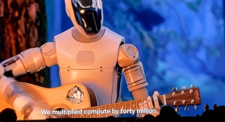 これ面白すぎるでしょ！「GTC2026」基調講演でヒューマノイド達が歌ったAIソングに込められた意味とは? 例のエビも登場! 画像