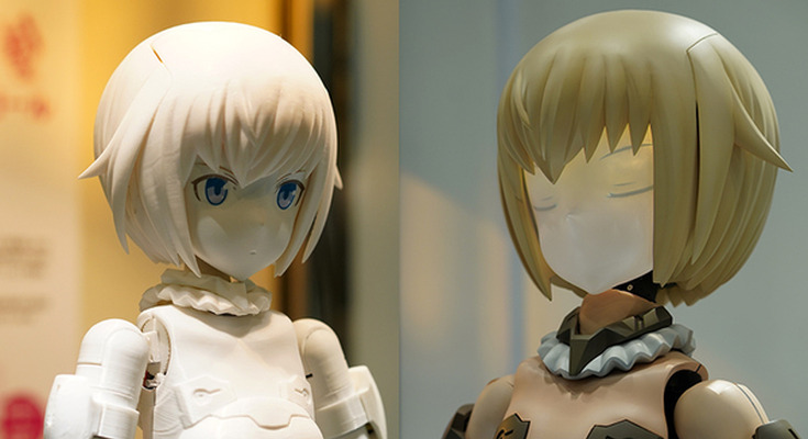 身長150cmの動いてしゃべるキューティーロイド『轟雷』全日本模型ホビーショーで初披露へ　55cmのロボットドールと特別演出で競演 画像