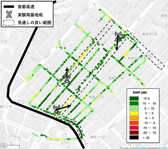 ソフトバンクが「6G」通信の有効性を銀座で実証 「7GHz帯センチ波」広域カバレッジと通信品質の実証結果を公表