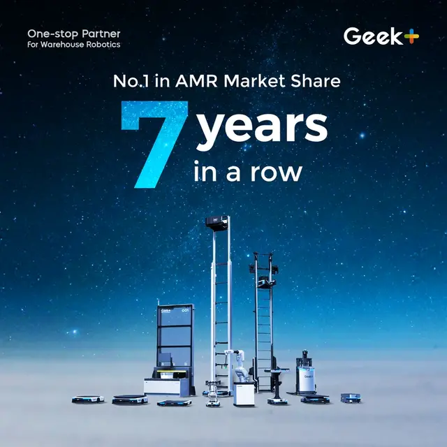 GeekplusがAMR世界シェア1位を7年連続維持、物流ロボティクスをリード