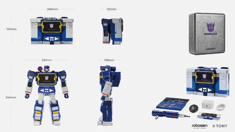 完全自動変形トランスフォーマー「フラッグシップ・サウンドウェーブ」先行予約を12/19より開始、Robosen