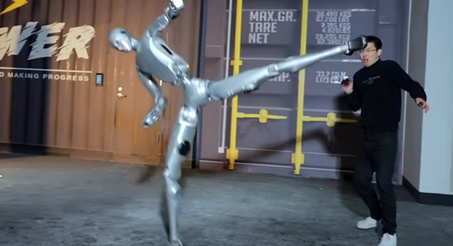 【ド派手】身長約1.8mのヒューマノイド「Unitree H1」が迫力の格闘ワザを披露！戦慄が走る