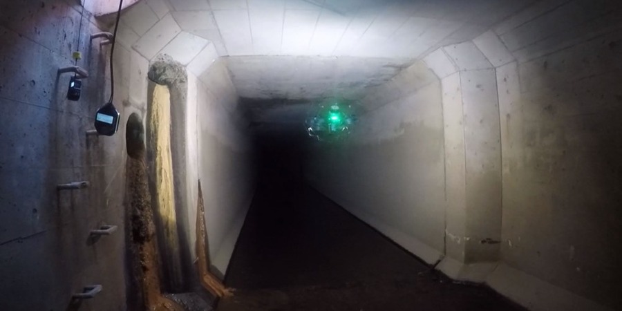 屋内点検用ドローン「ELIOS 3」で下水道の調査・点検を実施、約5日間を要する工程を2日間で完了　ブルーイノベーション