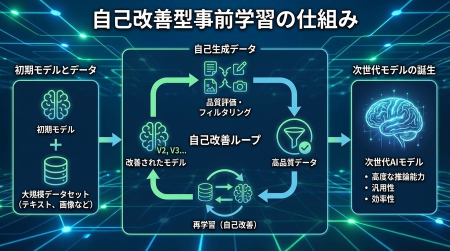 自己改善型事前学習の仕組み