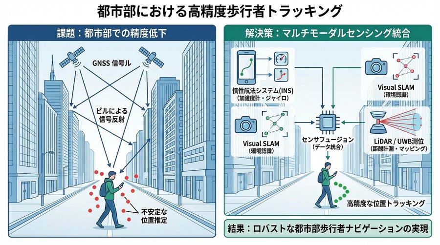 都市部における高精度歩行