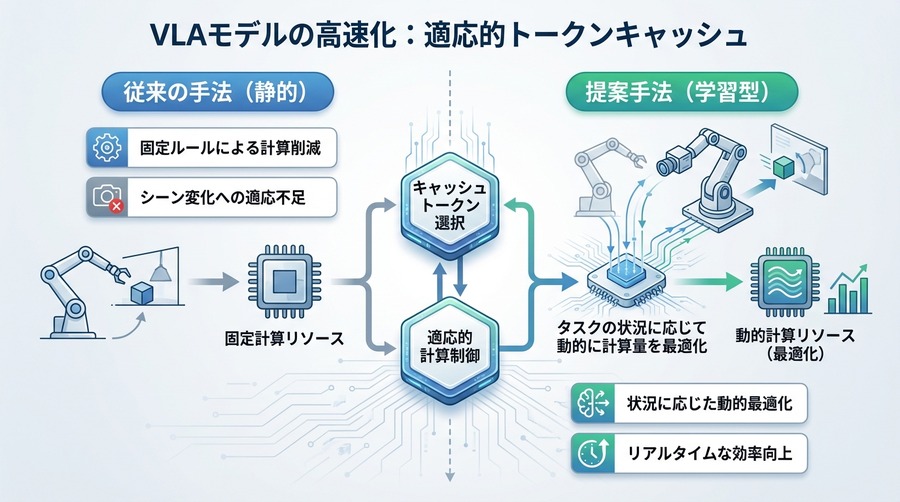 ンキャッシュ技術の解説図。