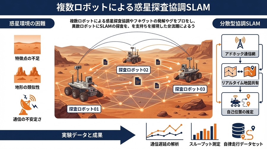 火星の模擬地形で3台