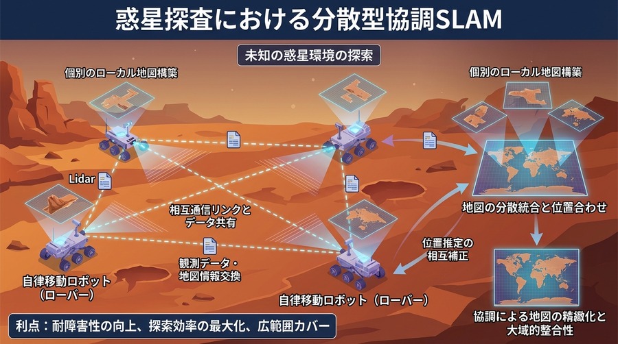 惑星探査における分散型協調