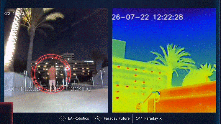 四足歩行ロボットが1台で施設全体をカバーする警備巡回 Faraday Future「FF EAI Patrol System」
