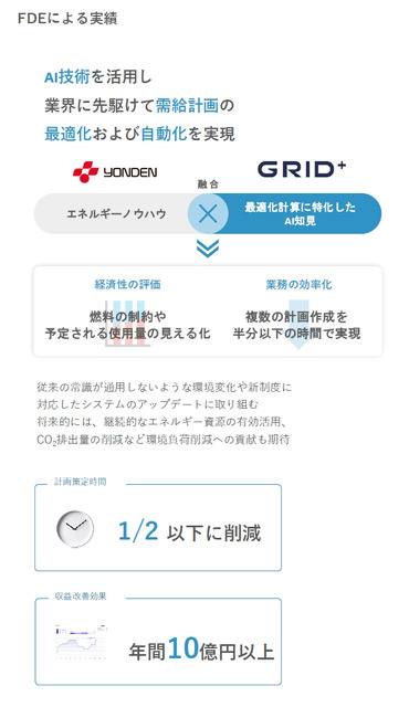 生成AI時代に注目される「FDE」 四国電力は年間10億円以上の収益改善、出光の事例も紹介　社会インフラ最適化の成果をグリッドが公開