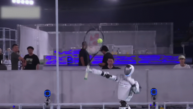 ヒューマノイドによる自律的なテニスの試合展開 中国Galbotが第2回世界人型ロボット運動会で披露
