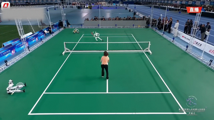 ヒューマノイドによる自律的なテニスの試合展開 中国Galbotが第2回世界人型ロボット運動会で披露