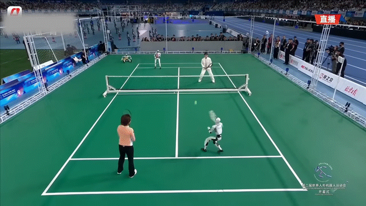 ヒューマノイドによる自律的なテニスの試合展開 中国Galbotが第2回世界人型ロボット運動会で披露