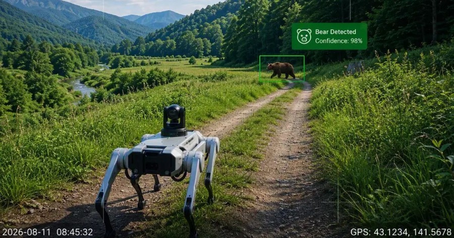 フィジカルAIと四足歩行ロボットでヒグマ対策 経済産業省Go-Tech事業に採択されたエコモット