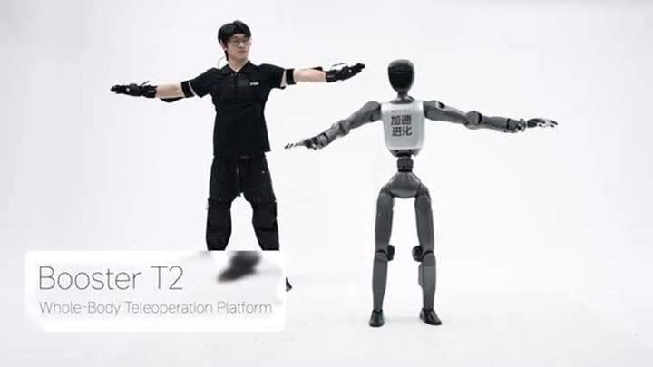 人の全身動作をヒューマノイドが再現、Booster Roboticsが全身遠隔操作プラットフォーム「Booster T2」の映像を公開