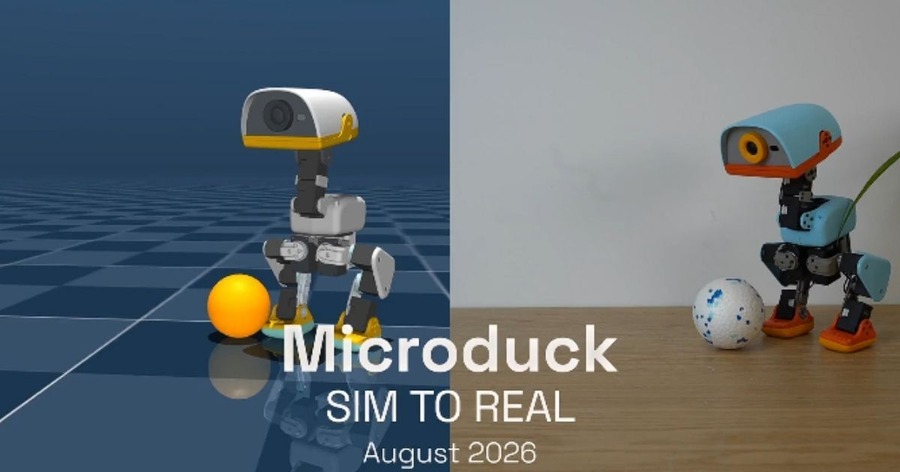 愛らしいアヒル型の家庭用ロボット「Microduck」発表 Hugging Face傘下Pollen Robotics