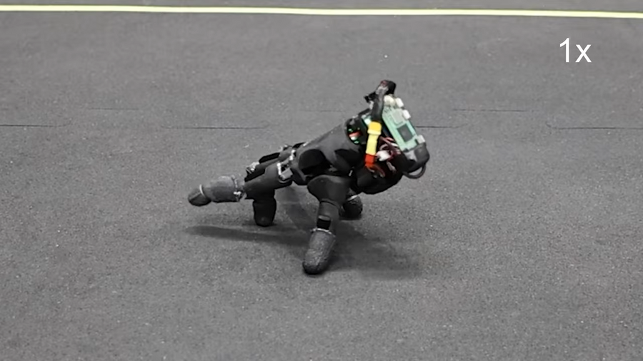 ロボットハンドの指を脚に、ETH Zurichが自立歩行と自己復帰を強化学習で実現