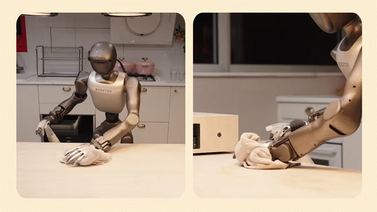ヒューマノイド「Booster T2」が家事をこなす様子の映像 Booster Robotics