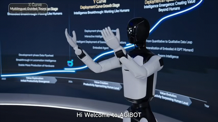 デモ映像の枠を超え日常へ ショールームの案内からホテルの受付まで行うヒューマノイドAGIBOT A3 Ultra