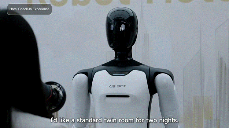 デモ映像の枠を超え日常へ ショールームの案内からホテルの受付まで行うヒューマノイドAGIBOT A3 Ultra