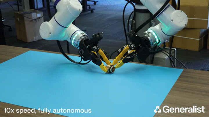 ロボット基盤モデル「GEN-1.5」活用事例動画 手本を1回見るだけでリングをはめる動作を習得