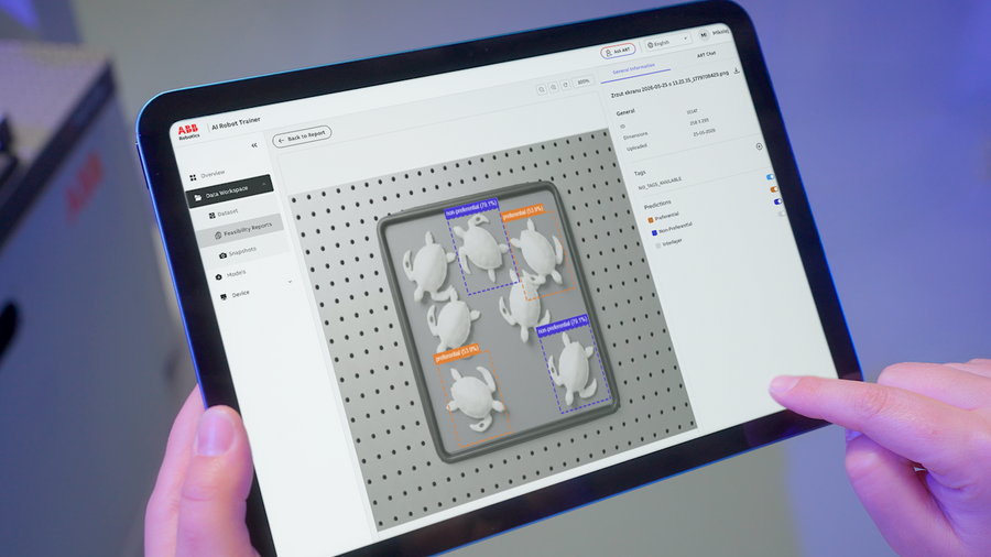 AIロボットビジョンの学習から実装までを一体化する「AI Robot Trainer」をABB Roboticsが提供 立ち上げ時間を最大90%短縮