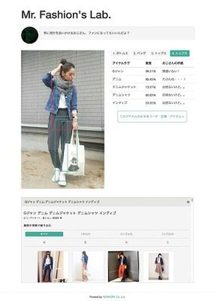 ファッションコーデを解析したがる人工知能『ファッションおじさん』がリリース