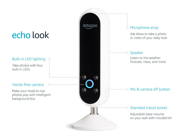 Amazonが初のカメラ付きAlexaデバイス「Echo Look」を発売！セルフィーやファッションチェックに対応！