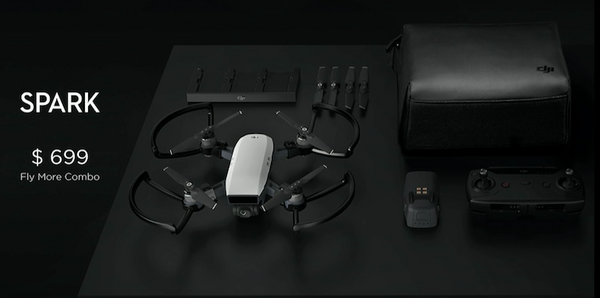 【速報】DJIが本格小型ドローン「SPARK」を発表！手のひらサイズ、スタビライザー搭載、価格は65,800円！