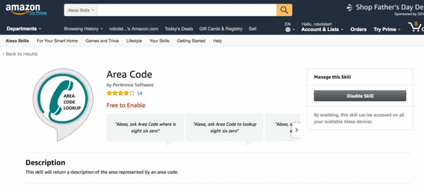【Amazon Alexaスキル】市外局番を「Area Code」で住所確認！
