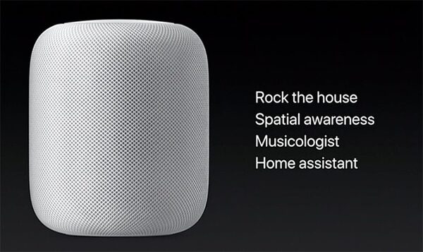 【速報】アップルがSiri搭載のスマートスピーカー「HomePod」(ホームポッド)をWWDCで発表、A8チップ、7ツイーター、6マイク搭載して349ドル