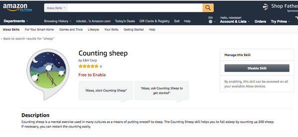 【Amazon Alexaスキル】眠れない夜は「Counting sheep」羊を数えよう