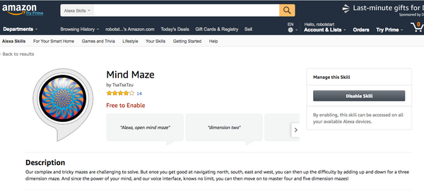 【Amazon Alexaスキル】音声だけの迷路体験「Mind Maze」は難しいが面白い