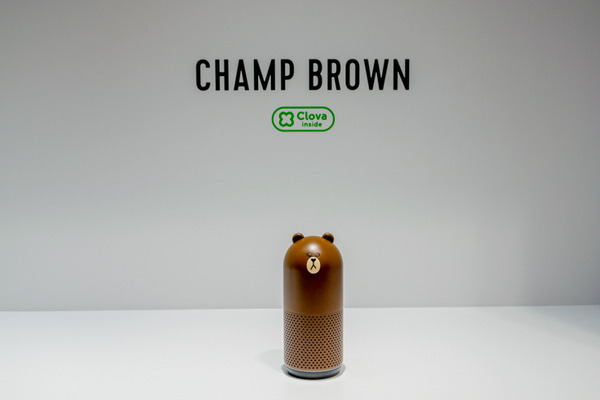 LINEの新スマートスピーカー「CHAMP」がお披露目、サリーモデルとブラウンモデルの2機種