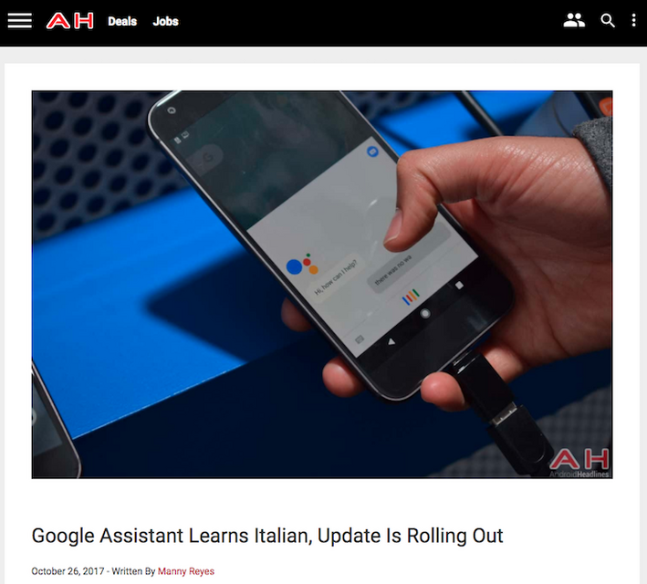 Google Assistantがイタリア語対応へ。イタリア版Google Homeも登場間近？