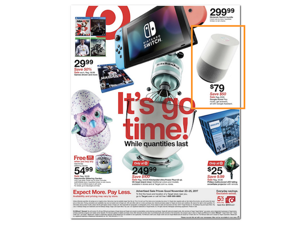 Targetがブラックフライデーでスマートスピーカーを安売り！